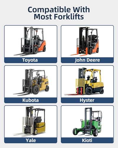 Garvee Forklift Fork Extensions with Tire Chain, 84" Length 4.5" Width Pallet Fork Extensions, Heavy Duty Sliding Forklift Attachment, 1 Pair Fork Extensions for Forklift, Red