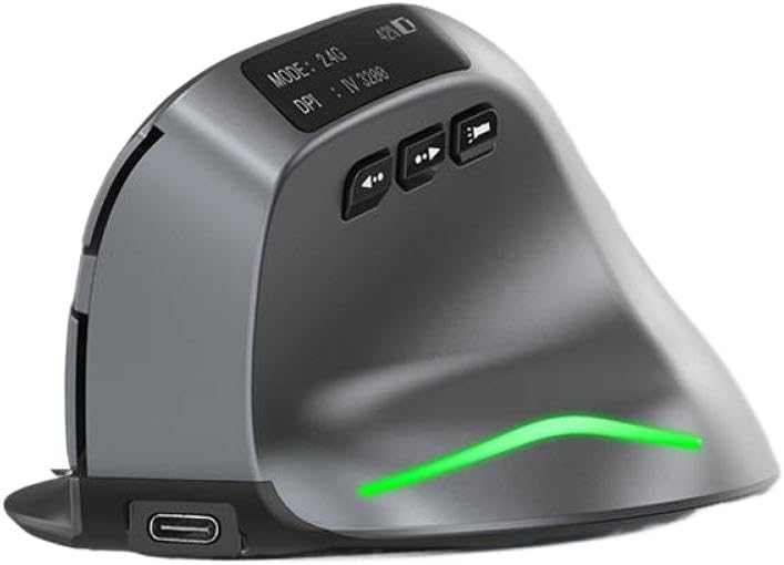 ワイヤレスゲーミングマウス 2.4 グラム DPI 調整可能な LED ディスプレイスクリーン Zelotes F-26C コンピュ