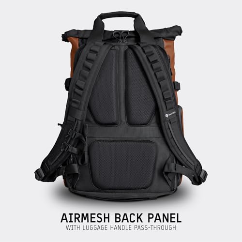 Image of WANDRD PRVKE 31L Backpack: Weather-Resistant Travel & Camera Backpack with Laptop Sleeve, Quick Side Access, Clamshell Opening - Ideal Photography & Travel Bag (Sedona Orange)