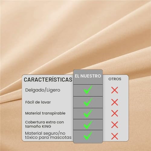 Funda para sofá para perro con tejido impermeable de gran formato amarillo albaricoque de 230x300 5