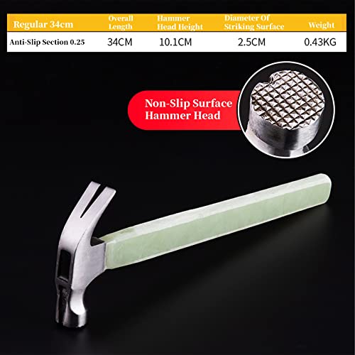 Claw Hammers, Sledge Hammer Ball Peen Hammers With Anti Slip Handles For Metal Working Garage Home Kit,Anti Slip Section 0.25Kg #TOP1