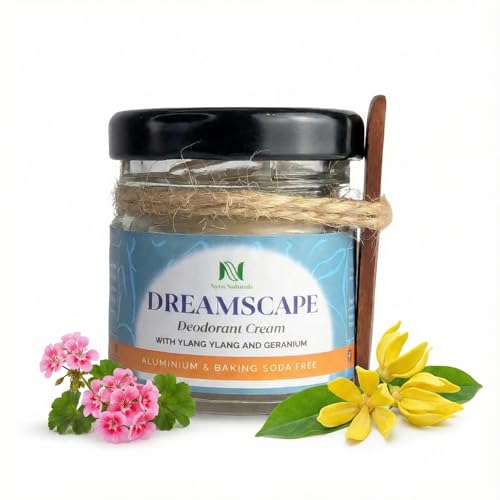 Image of Dreamscape Deodorant Cream for Men | Aluminium & Baking Soda Free | Deo for Man, Deo for Woman, Deodorant for Men | with Geranium & Ylang Ylang (30 g, Pack of 1, Unisex)