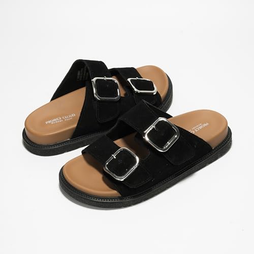 Project Cloud Platform Summer Sandals for Women 2025 - Comfortable and Adjustable Straps Summer Slides with Memory Foam Insole - Non-Slip Casual Womens Sandals