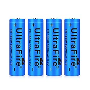Anku 18650 Oplaadbare Batterijen, 3.7V 5000mAh Hoge Capaciteit li-ION Batterij, Geschikt voor Zonne Licht, Zaklampen…