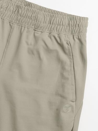 Image of TECHNOSPORT Women's Regular Fit Mid Rise Solid Track Pant with Antimicrobial, Stretchable for Gym, Workout & Sports and Regular Use