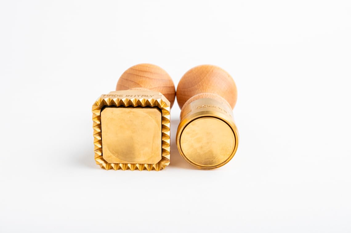 LA GONDOLA Ronde Ravioli Stempel 50 versierd met hout en messing