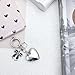 Silver Keychains Heart Bow Flower Keychain Accessories Kawaii Key Chains Women Cute Keychain Charms Floral Bowknot Heart Phone Charm Bag Charms for Handbags Key Chain Key Ring Pendant Purse Charm