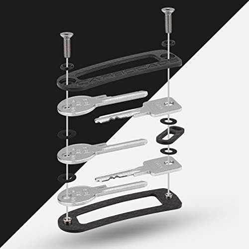 CARBOCAGE KEYCAGE - key ring - up to 14 keys - key holder - ideal organisation of keys - key organiser - key holder - Made in Germany