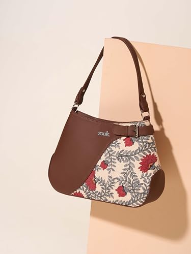 Image of ZOUK Ira Handbag | Stylish Women's Handbag | Luxury Shoulder Bag for Women | Trendy | Fancy Ladies Handbags | Small Purse for Events | Water-Resistant