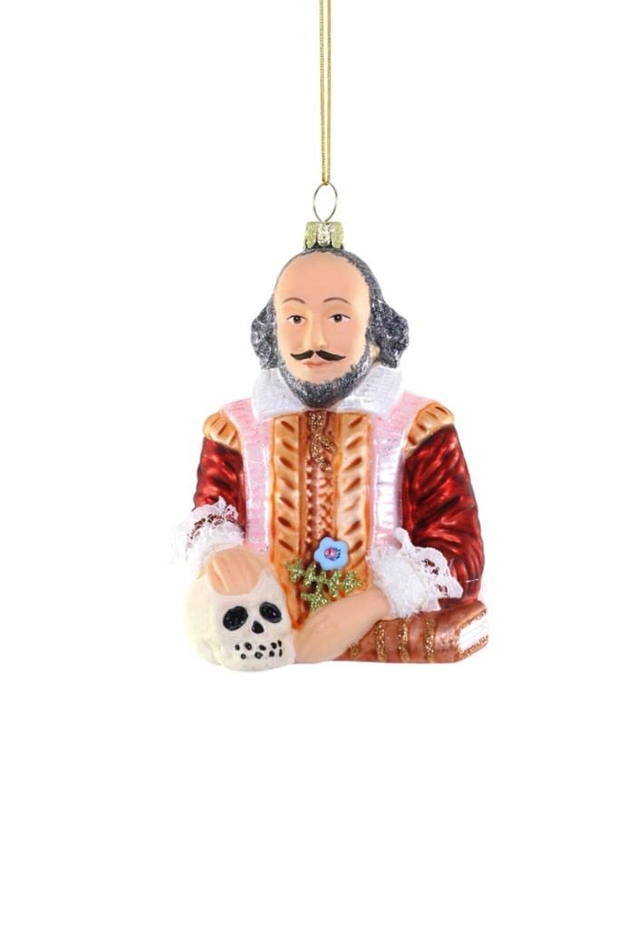 William Shakespeare English Playwright Writer Poet Glass Christmas Ornament