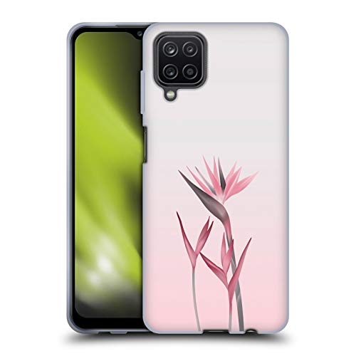 Funda de silicona Samsung Galaxy A12 LebensArt Flor Tropical Pasteles
