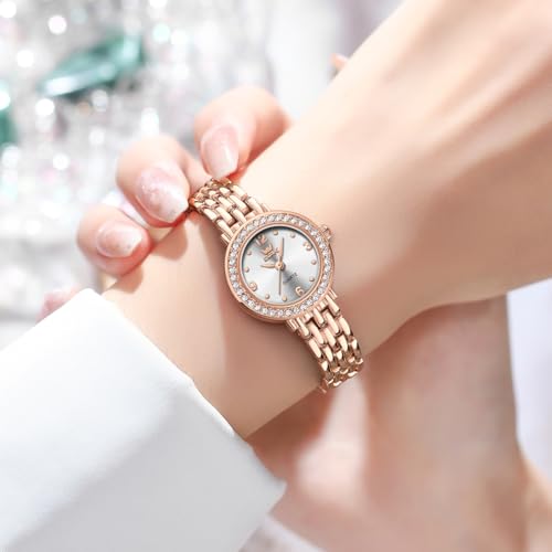 Image of OPK Wacthes for Women Bracelet Dress Easy to Read Stainless Steel Ladies Watches for Female Small Watch Waterproof Luminous Date
