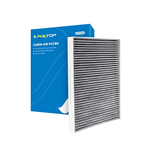 PHILTOP Cabin Air Filter, Replacement for CF12211 Q5 Q7 A4 A5 A6 Quattro SQ5 Q8 S4 S5 A7 Sportback RS5, Premium ACF080 Cabin Filter with Activated Carbon Filter Up Dust Pollen Odor by PHILTOP - Used condition - CA$19.30