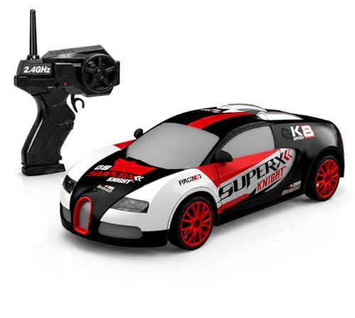 Image of Remote Control Sports Car & Off-Road SUV Toy for Kids, High Speed RC Racing with Wireless Remote, Realistic Lights & Premium Design Gift for Boys Girls (SUPERX Drift CAR)