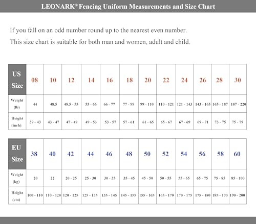 LEONARK 350NW Fencing Sport Uniform Suit - Unisex Pants Jacket Vest Set for Foil Epee Saber2