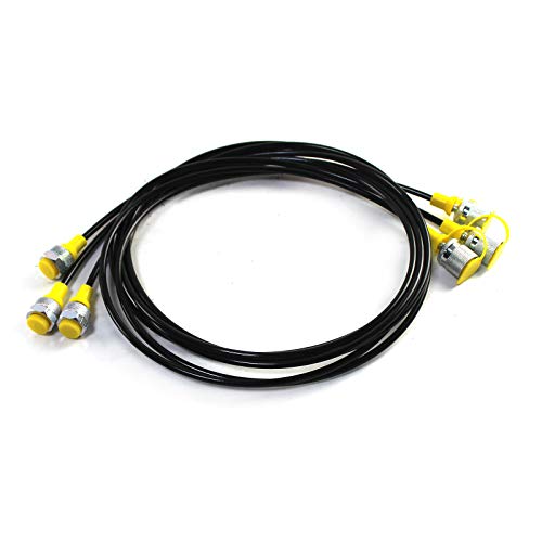 SINOCMP Hydraulic Pressure 3 Test Hoses 164cm Long Hydraulic Pressure Gauge Test Hoses, 3 Month Warranty