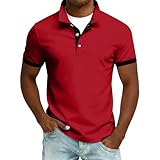 Pack Polos Hombre Manga Corta, Manga Corta Camiseta Fincut Tallas Grandes Ropa Camiseta Hombre Marca Poliester Gym Antisudor Marca Basica Ropa Hombre Verano Trabajo Elásticas M