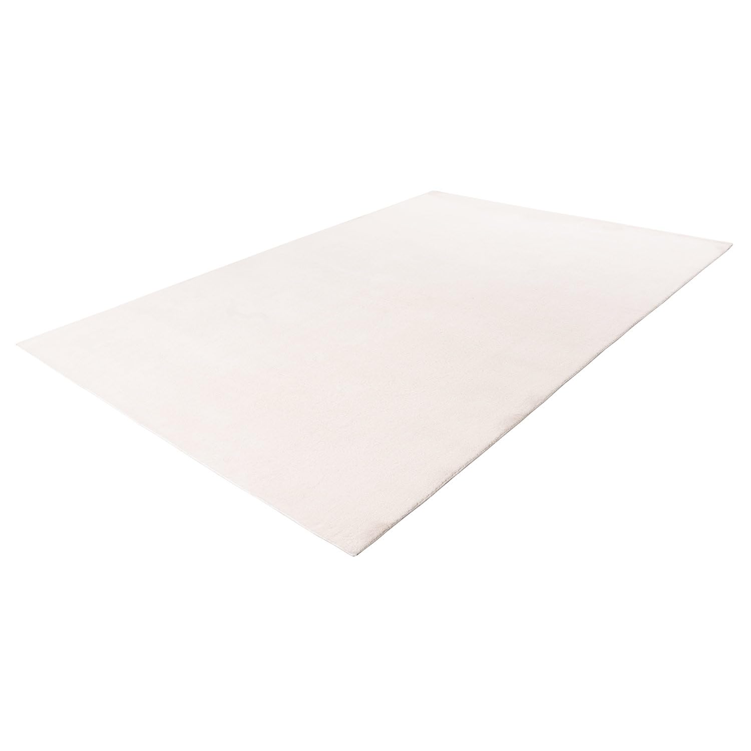 carpet city Tapis lavable uni à poils courts - 200x280 cm en crème - Texture douce et soft-touch - Antidérapant et facile d'entretien - Tapis pour salon, chambre à coucher et couloir