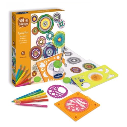 Sentosphère 3920810 Bastelset Spiralart; Mandala, Kreativ-Set, DIY für Kinder und Erwachsene