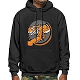 Autumn and Winter New Men Sports and Fitness Cardigan Hooded Jacket Black
