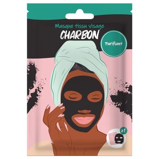 Masque au Charbon Visage en Tissu - Soin Express 10 Minutes - Peau et Teint Éclatant - Purifiant et Hydratant - Routine Skincare Visage, Soin Peau pour Point Noir - French Tendance