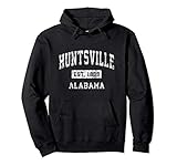 Huntsville Alabama AL Vintage Established Sports Design Pullover Hoodie