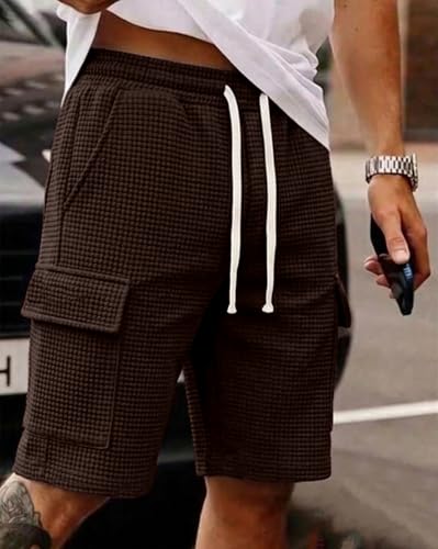 Image of AUSK Classic Relaxed Fit Cargo Stretch Shorts for Mens| Half Pant Cargo Shorts with Pockets | Casual Shorts for Mens