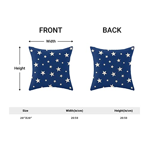 Cxmeifly 4Th Of July Pillow Covers 20X20 Inch Set Of 2 Memorial Day Independence Day Blue White Star Decor Throw Pillows American Flag Usa Patriotic Outdoor Cushion Cases For Couch Bed Decorations #TOP3