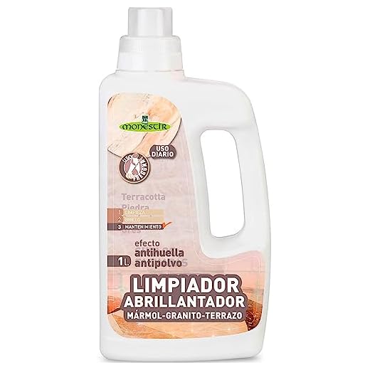 MONESTIR Limpiador abrillantador para Suelos de mármol, Granito y terrazo 1L