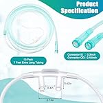 Anglechic 10 Pack 7Ft Adult Oxygen Nasal Cannula, Soft Oxygen Tubing for Adult, Cannula Nasal Tubing with Soft Curved Nose Piece, High Flow Lightweight Tube (Green) - Image 2