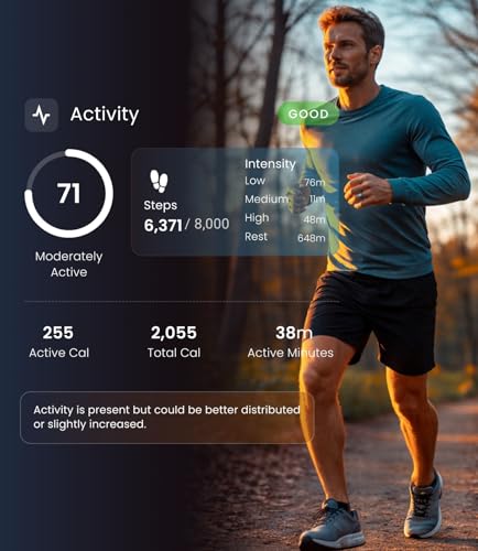 Image of Loop Smart Ring - Health & Fitness Tracker Colors | Water-Resistant (IP68, 5ATM) | Long-Lasting Battery Life (Black, 8)
