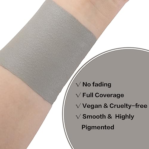 Image of BADCOLOR Grey Face Body Paint Stick, Cream Gray Eye Black Full Body Paint Sticks, Professional Face Paint for Halloween SFX Makeup Cosplay Joker Zombie Vampire Costume Parties