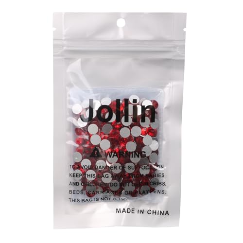 Image of Jollin Crystal Flatback Rhinestones Gems for Crafts 7.2mm SS34, Siam | Glue Fix, 288pcs Glass Rhinestones for Bedazzling, Clothes, Tumblers, Nail Art, Shoes, Bags, Caps & Accessories Decoration