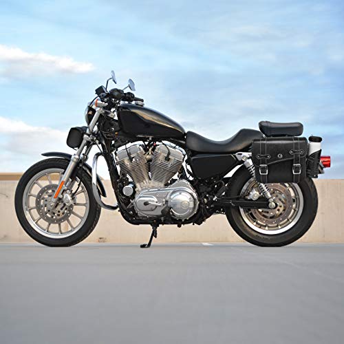 Kemimoto 1-02001BK Leather Motorcycle Saddlebags Throw Over Saddle Bag thumb #8