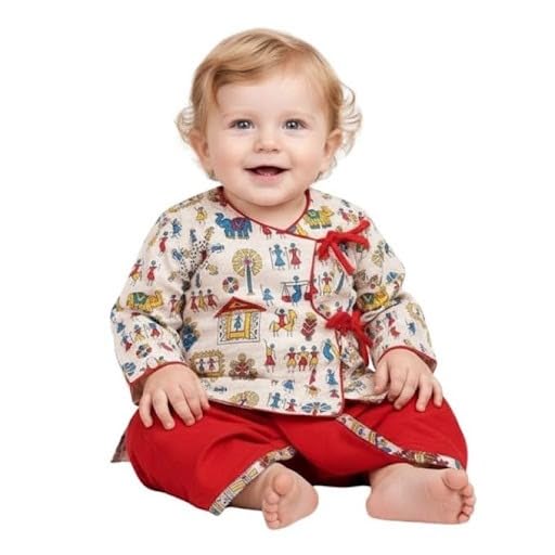 Cotton Warli Printed Dhoti Kurta Set for Baby Boys | Ethnic Festive Clothing Set | Traditional Comfort Outfit-image-31