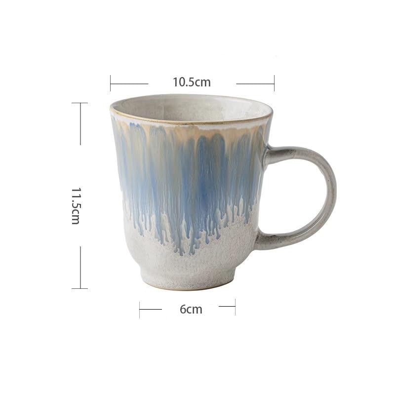 Taza Café Leche Desayuno Taza Alta Irregular de 500 ml, Taza Grande Agua for Oficina, Restaurante, Desayuno, café cerámica