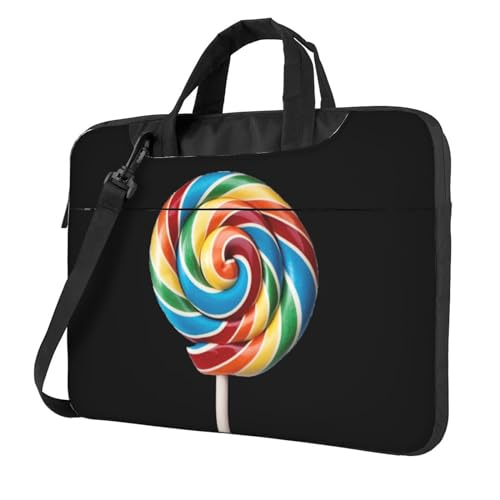 Lollipop Print Sac d'ordinateur portable ultra-fin, Noir , 13 inch