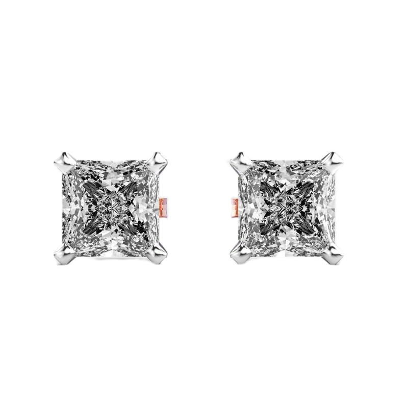 Clous d'oreilles princesse en argent 925 sterling plaqué or de qualité luxe