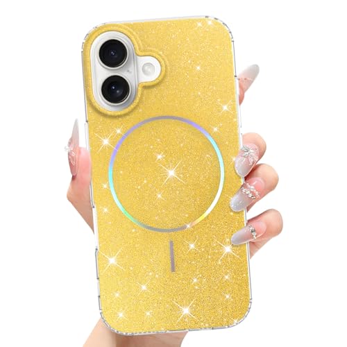 Coque iPhone 17 anti-choc rigide dorée évitant les bris d'écran et chutes MagSafe