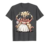 Bride and Bridesmaids Champagne Toast Celebration T-Shirt, Men, Dark Heather Grey, Large