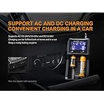 Fenix are-A2 Smart Battery Charger for 21700/18650/16340 with EdisonBright BBX5 Battery Carry case
