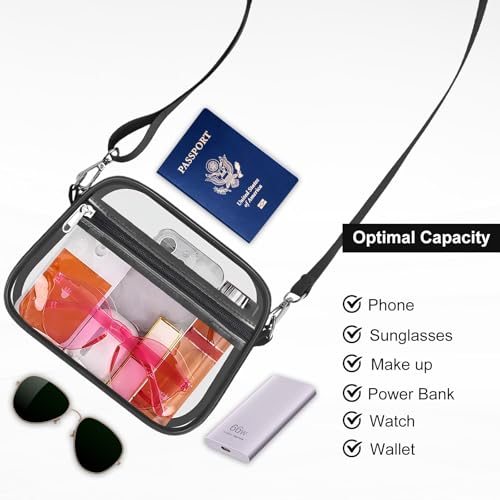 Image of USPECLARE Clear Bag for Stadium Events Clear Sports Fan Handbags Purses