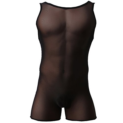 JJ Store Herren Body Overall Durchsichtig Körperformung Boxer Unterwäsche