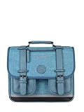 Cartable 35cm Caméléon Vintage Color avec 2 Compartiments - Idéal pour l'école Primaire et la rentrée Scolaire en CP pour Fille et garçon
