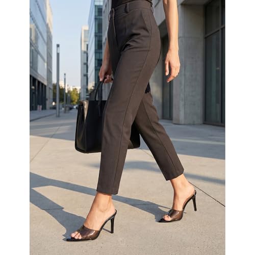 Image of Women Clear Pointed Toe Sandals Stiletto Heels Transparent Strap High Heels Slip on Mules for Women