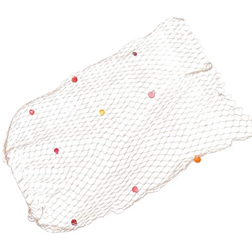 Tomaibaby 200X100x0. Rede de Peixe Decorativa de 3 Cm Com Concha 1Pc Tema NÃ¡utico Rede de Peixes Fo