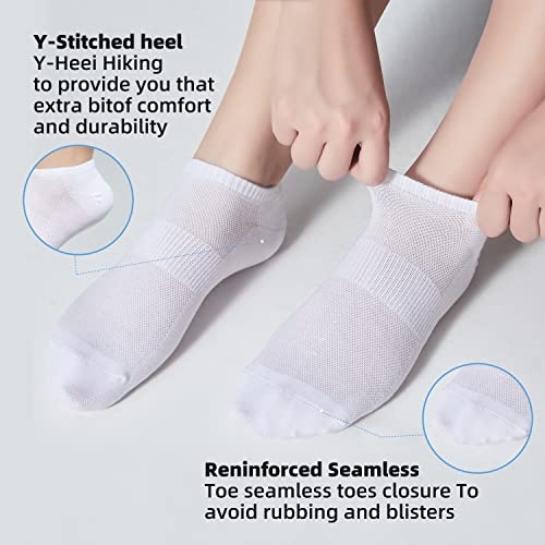 8 Pairs Ankle Socks Women's and Men Thin Athletic Running Cotton Low Cut No Show Socks4