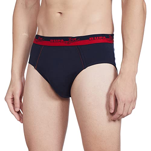Image of Rupa Jon Plain Brief for Men | 100% Cotton Fabric | Outer Elastic | Assorted