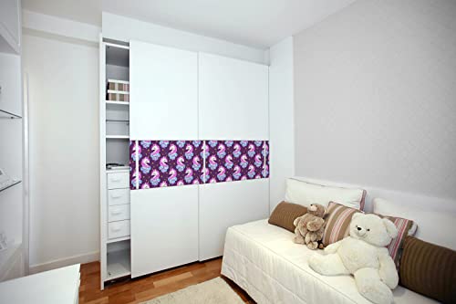 Feuille collante magique de licorne pour décorer une commode ou un placard de chambre de fille - 7