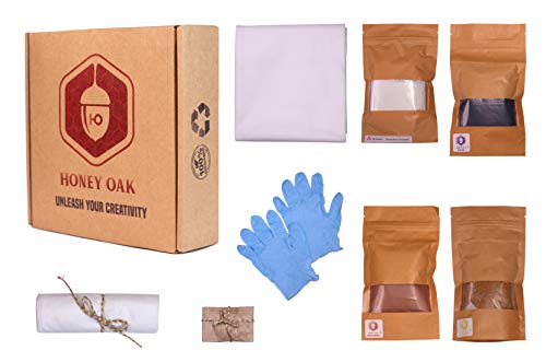 Natural Fabric DyeâŽªIndigo Dye kit with Tie Dye PowderâŽª 3 Gorgeous Colors - Indigo, Sunflower Yellow & Turkey RedâŽªEnjoy As Indigo Dye Kit or Tie Dye KitâŽª Perfect Clothing Dye